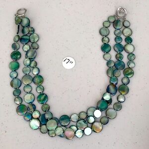 Three Strand Shell Necklace, 17”